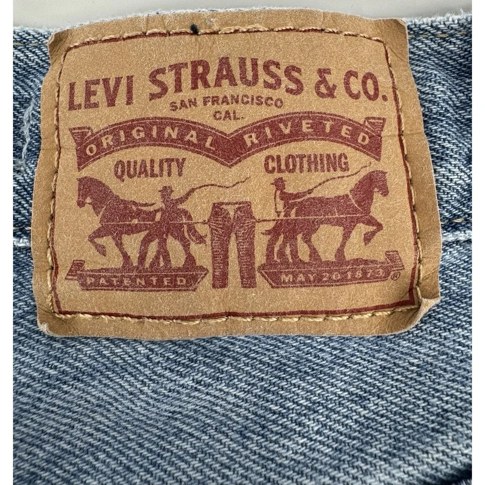 Levi's '94 Baggy Women's High Rise Cut Off Denim Shorts Distressed Size 24W